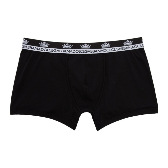 Photo: Dolce and Gabbana Black Crown Regular Fit Boxers