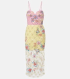 Là Fuori Embellished floral cocktail dress