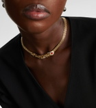 Yvonne Léon Python 9kt gold choker with diamonds