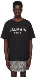 Balmain Black Printed 'Balmain Paris' T-Shirt