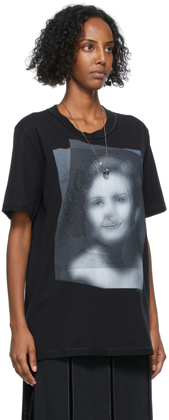MM6 Maison Margiela Black Blurred Photo T-Shirt MM6 Maison Margiela