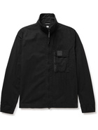 C.P. Company - Logo-Appliquéd Cotton-Gabardine Overshirt - Black