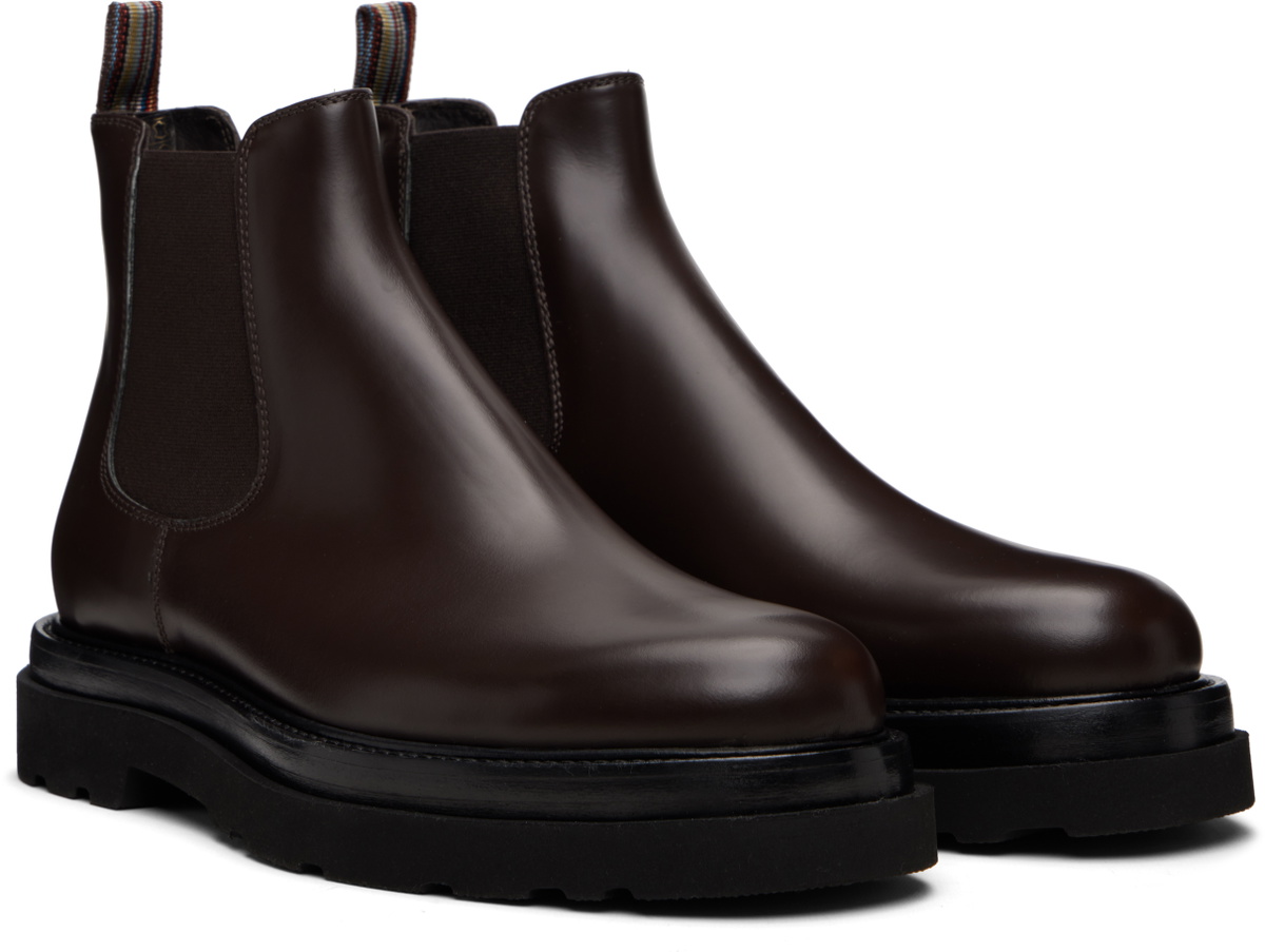 Paul Smith Brown Leather Beard Chelsea Boots