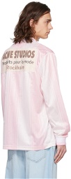Acne Studios White & Pink Striped Long Sleeve T-Shirt