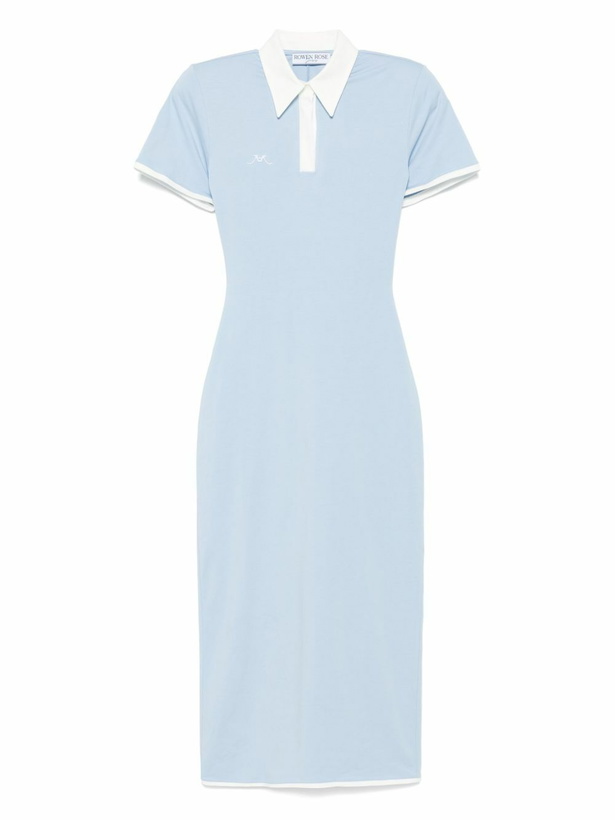 Photo: Rowen Rose Embroidered-Logo Polo Dress