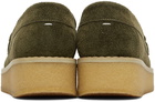 Maison Margiela Green Suede Loafers