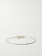 Le Gramme - 5g Brushed Recycled Sterling Silver, Titanium and 18-Karat Gold Bracelet - Silver