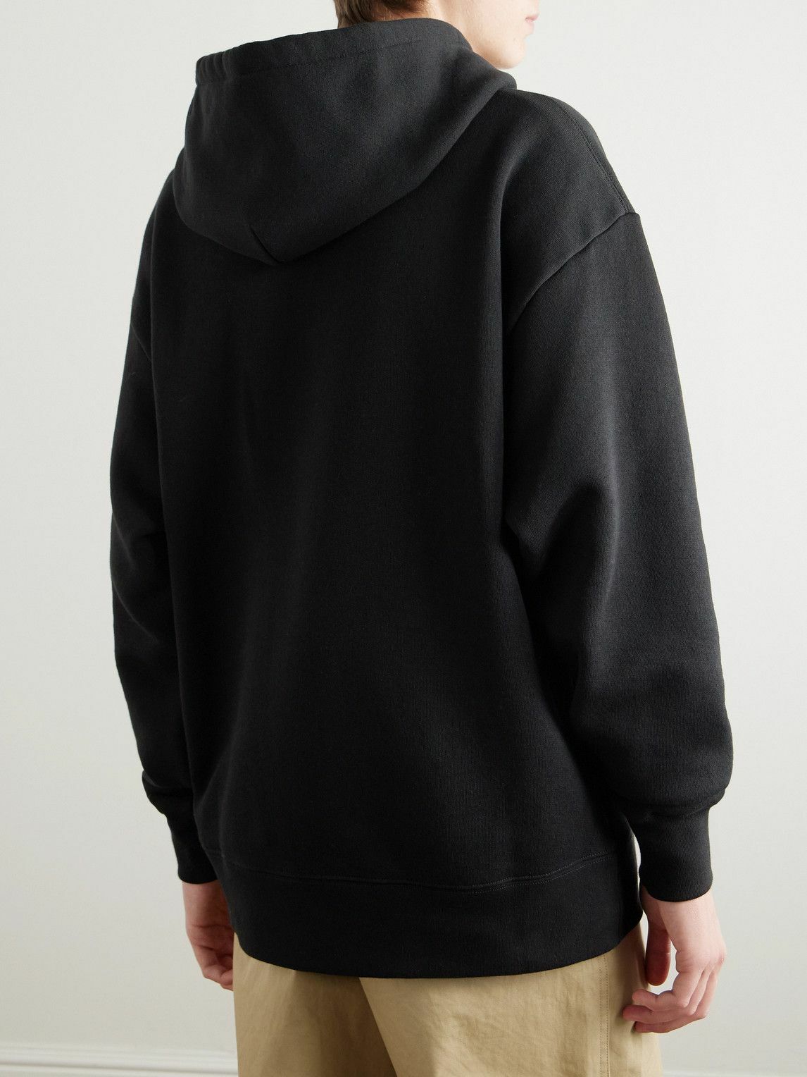 Valentino Garavani - Logo-Print Cotton-Jersey Hoodie - Black