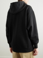 Valentino Garavani - Logo-Print Cotton-Jersey Hoodie - Black