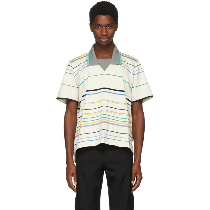 Photo: Lanvin Beige Striped Polo 