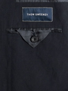 THOM SWEENEY - Unstructured Double-Breasted Linen Blazer - Blue