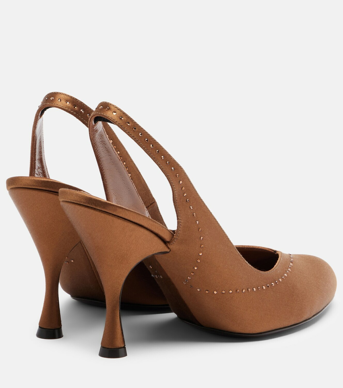 Herbert Levine Star Dust 85 embellished satin slingback pumps
