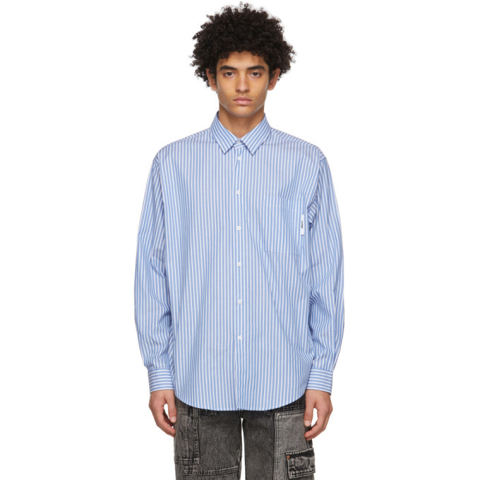 Photo: MSGM Blue and White Stripe Shirt