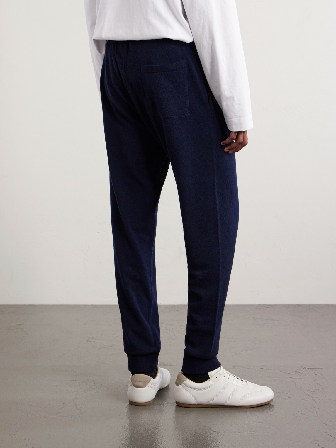 Mr P. - Tapered Merino Wool and Cashmere-Blend Sweatpants - Blue