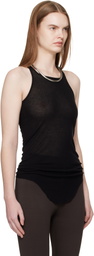 Rick Owens Black Temple Basic Rib Tank Top