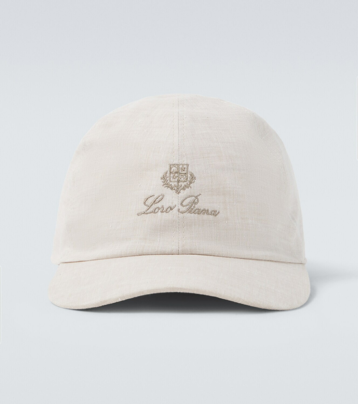 Loro Piana Logo linen baseball cap