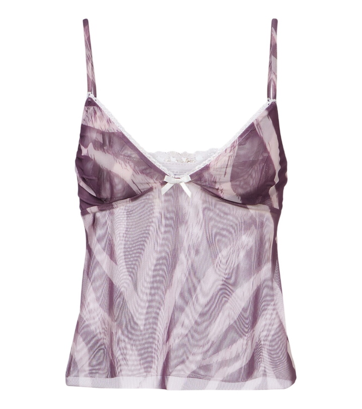 Photo: Bananhot Solay sheer lace-trimmed printed top