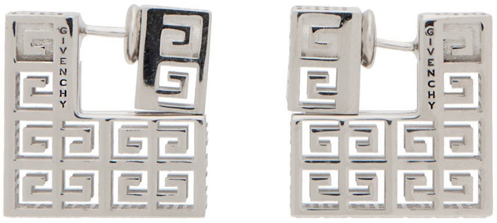 Photo: Givenchy Silver G Square Earrings