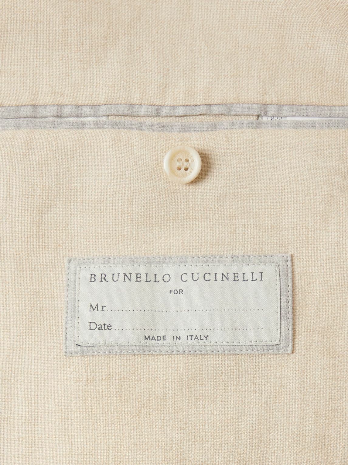 Brunello Cucinelli Brunello Cucinelli Avio-coloured linen blend jacket main image 0