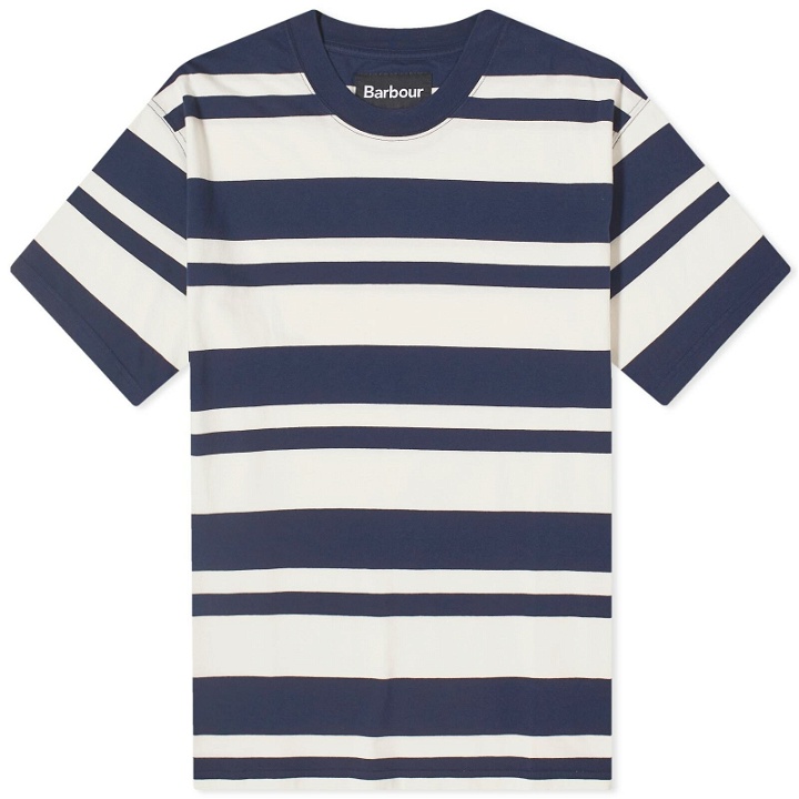 Photo: Barbour Men's OS Friars Stripe T-Shirt in Navy
