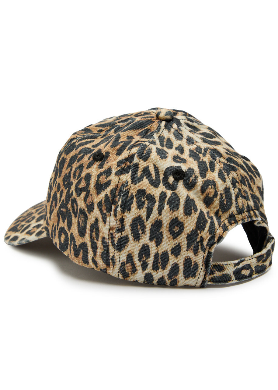 Damson Madder Smiley Leopard-print Cotton cap - One Size