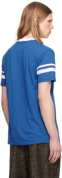 Anna Sui Blue & White 'Anna Sui' Logo T-shirt
