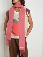 Acne Studios - Vesuvio Logo-Appliquéd Fringed Alpaca-Blend Scarf