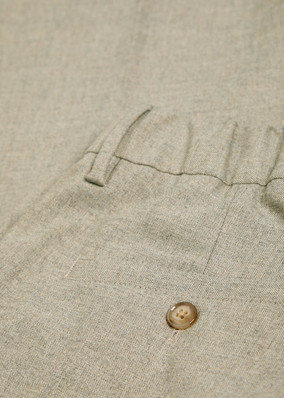 NN07 Kay Pleated Straight-leg Woven Trousers Sand