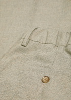 NN07 Kay Pleated Straight-leg Woven Trousers Sand