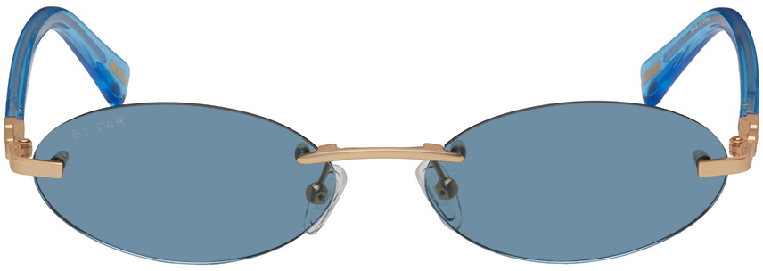 BY FAR White Rodeo Sunglasses By Far