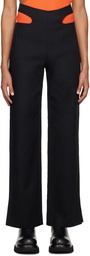 Dion Lee Black Y-Front Buckle Trousers