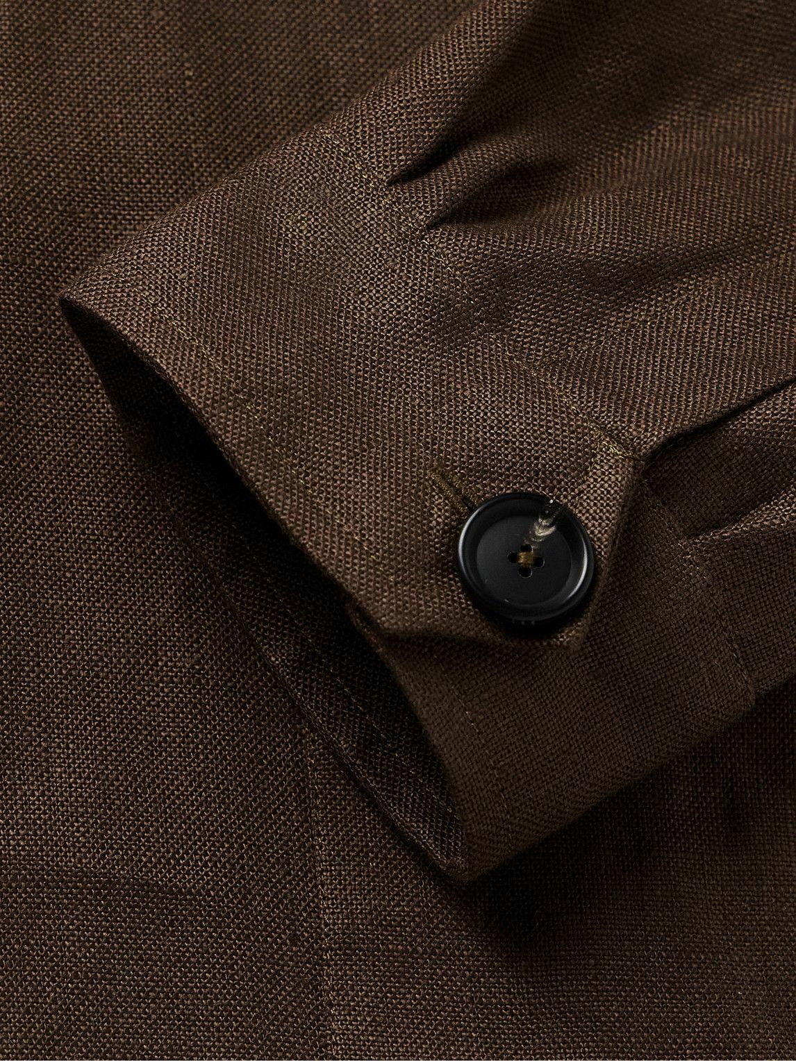 De Petrillo - Slim-Fit Linen Overshirt - Brown De Petrillo