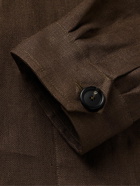 De Petrillo - Slim-Fit Linen Overshirt - Brown