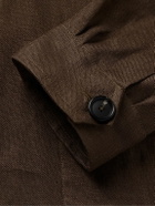 De Petrillo - Slim-Fit Linen Overshirt - Brown