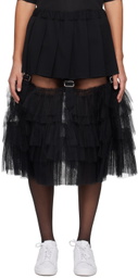 Black Comme des Garçons Black Ruffle Midi Skirt