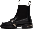 Toga Pulla SSENSE Exclusive Black Embellished Chelsea Boots