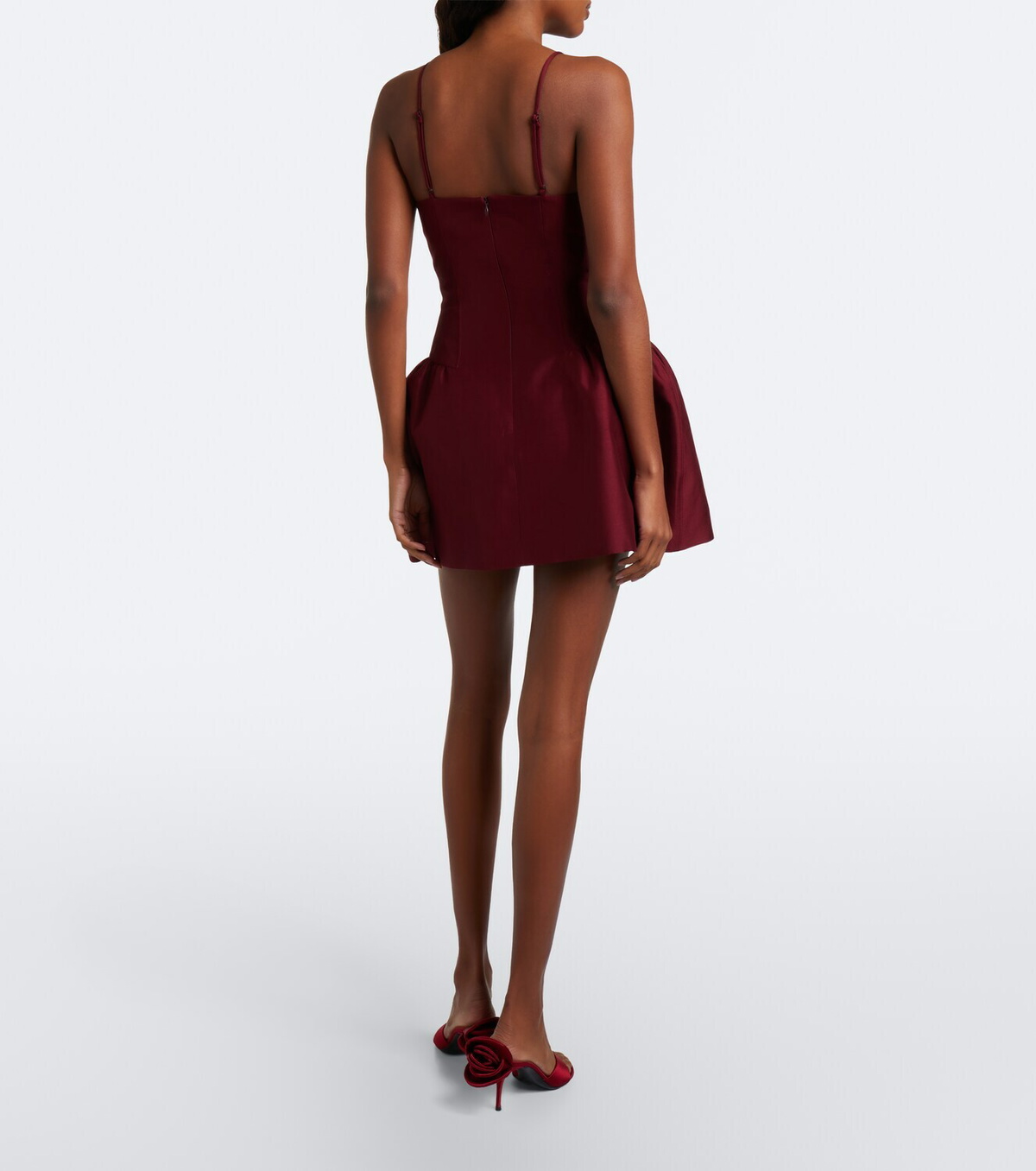 Shushu/Tong Wool and silk-blend bustier dress