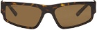 Balenciaga Tortoiseshell Rectangular Sunglasses