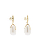 Shrimps Enamel Floral Motif Pearl Earring