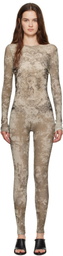 Jean Paul Gaultier Beige 'The Médaillon' Jumpsuit