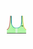 Diesel Nylon bikini top with sporty stripes - Bras Womens in Multicolor