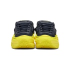 Raf Simons Navy and Yellow adidas Originals Edition Ozweego Sneakers