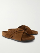 TOM FORD - Wicklow Perforated Suede Slides - Brown