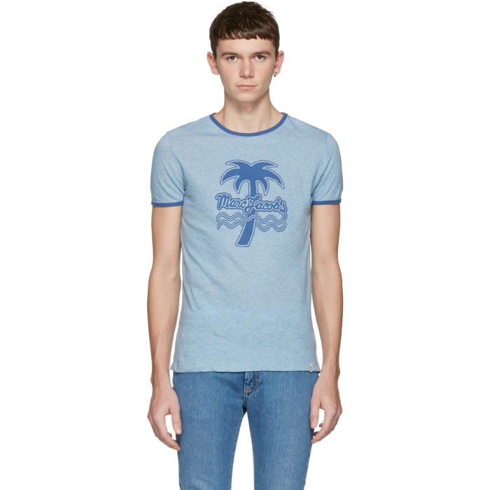 Photo: Marc Jacobs Blue Palm Tree Ringer T-Shirt