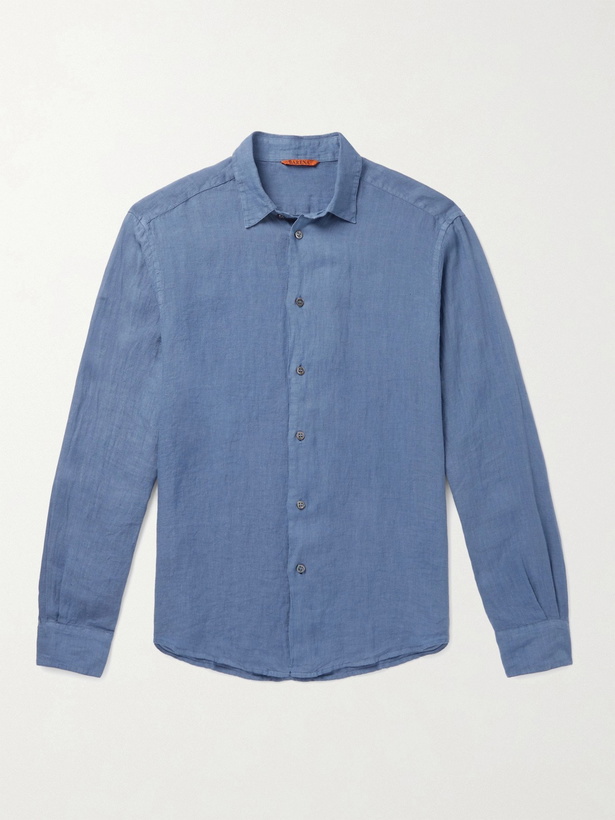 Photo: BARENA - Slim-Fit Linen Shirt - Blue