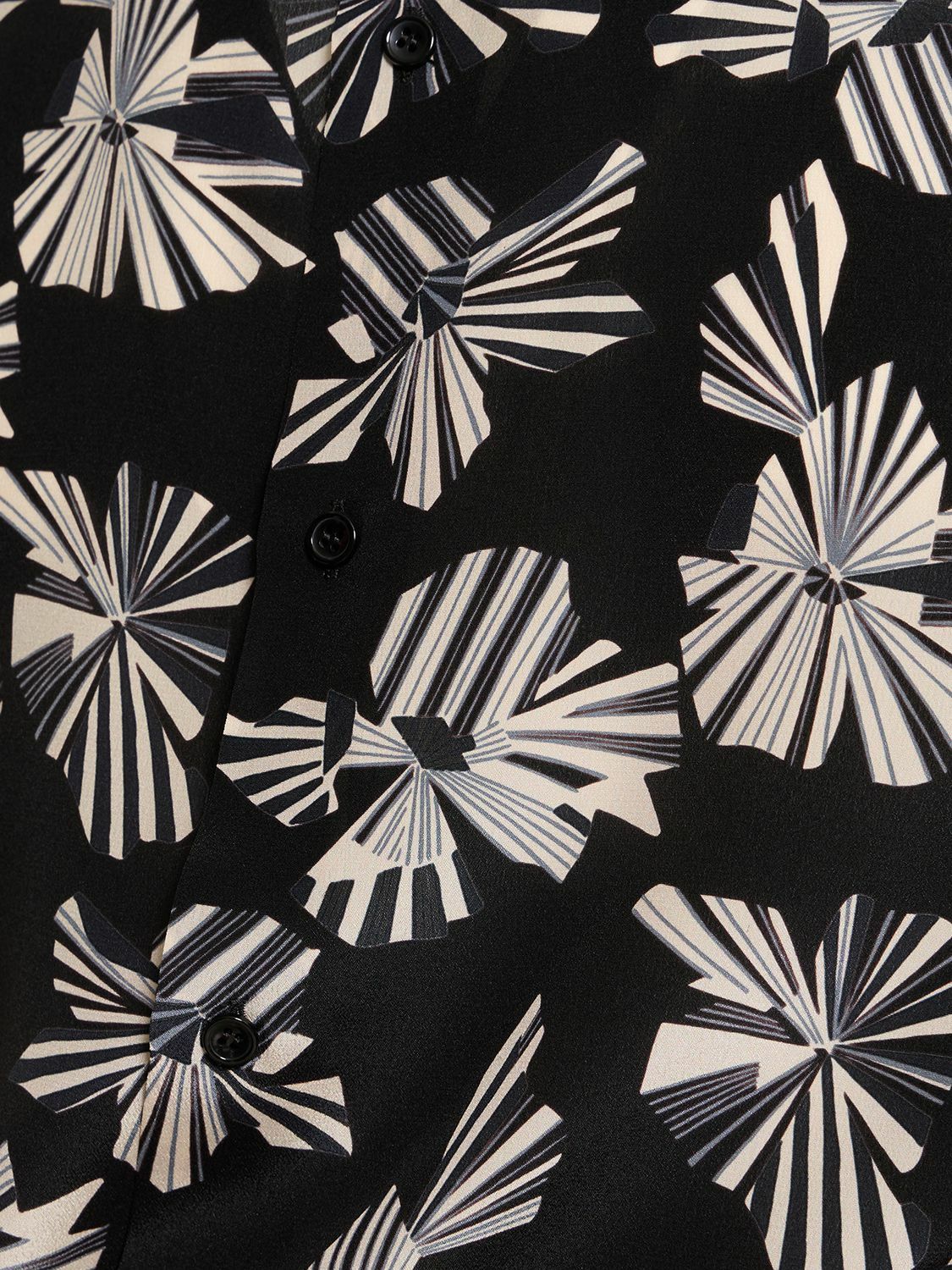SAINT LAURENT - Origami Print Silk Shirt Saint Laurent