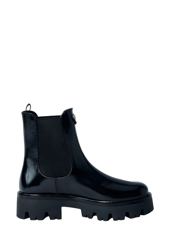 Photo: Prada Logo Plaque Ankle Boots
