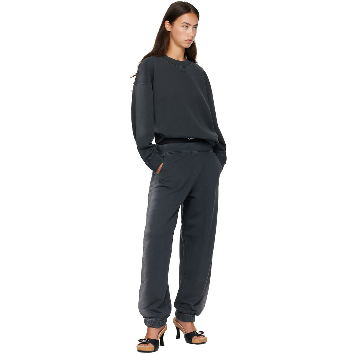 Off-White Gray Laundry 'Off' Sweatshirt