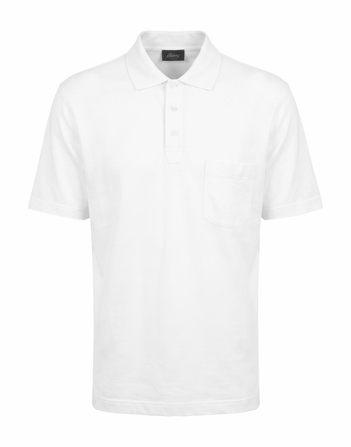Brioni Mens Polo shirt in Off white