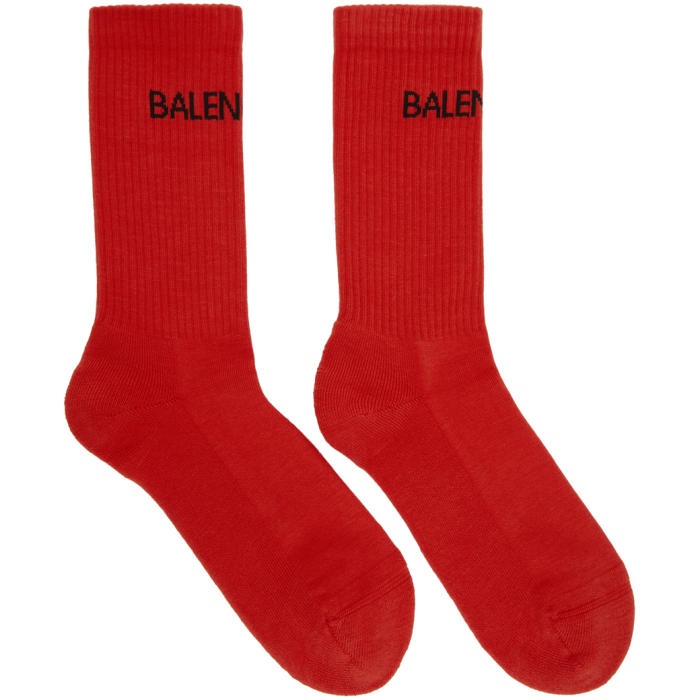 Photo: Balenciaga Red Logo Socks